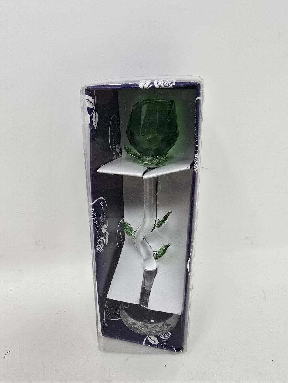 NEW in packaging Crystal Rose Vintage 90s Green. 6"
